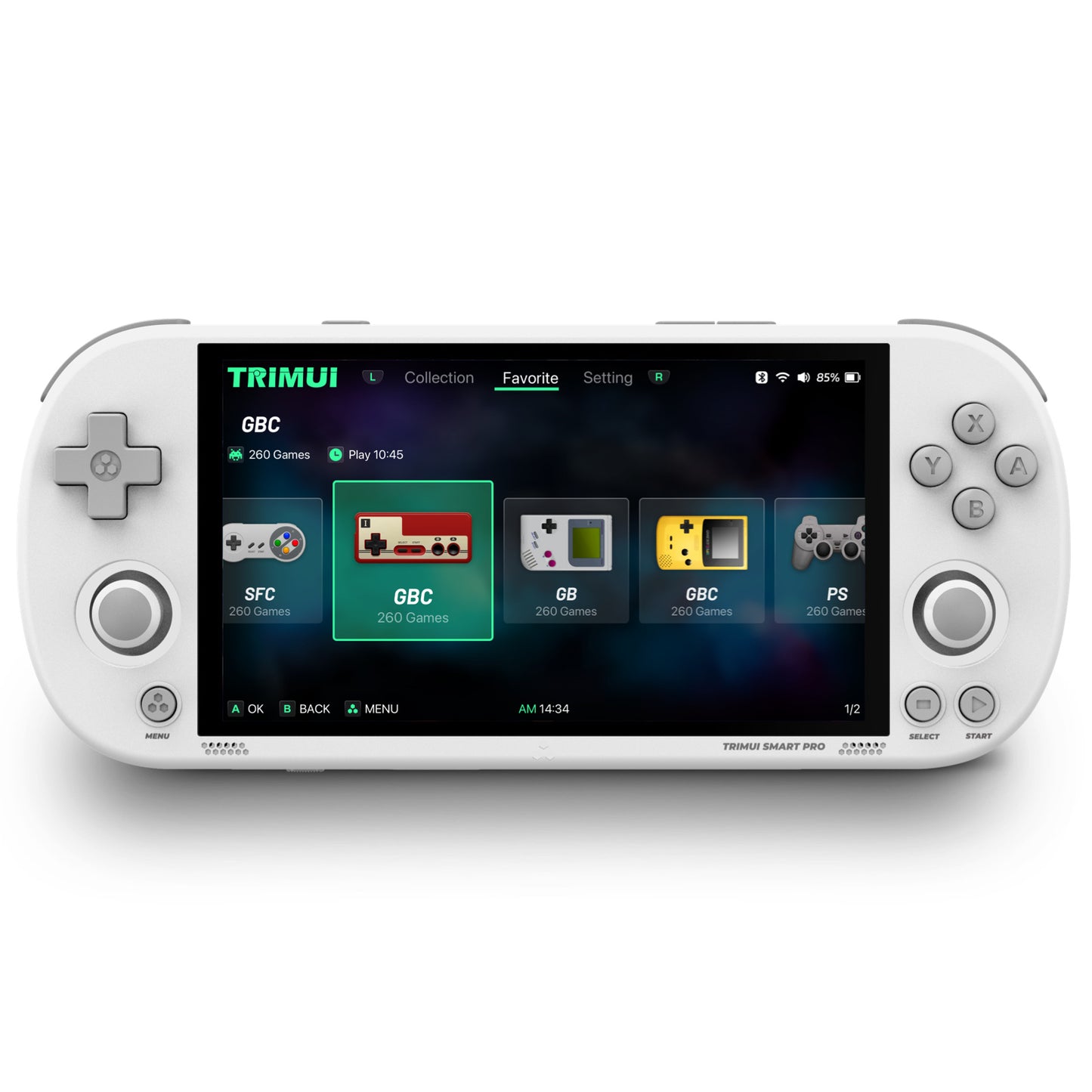 5 tuuman teräväpiirtoinen langaton avoimen lähdekoodin mini PS1-käsikonsoli