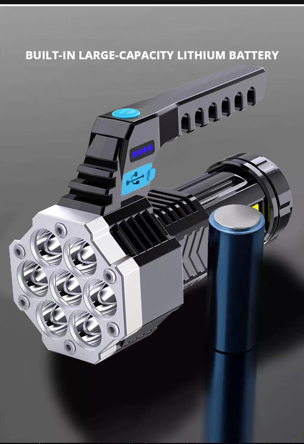 Korkean tehon LED-taskulamppu