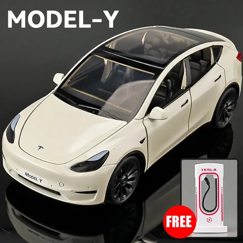 MINI AUTO 1:24 Simulaatio TESLA MODEL Y SUV Metalliauto