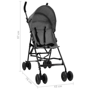 vidaXL 10400 Baby Stroller – Kannettava Lastenrattaat, Säädettävä Katos, Taittuva Kulkuneuvo