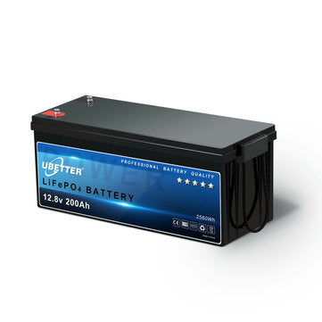 Ubetter 12V 200Ah LiFePO4 Battery - Lithium Battery 2560Wh Rechargeable with BMS