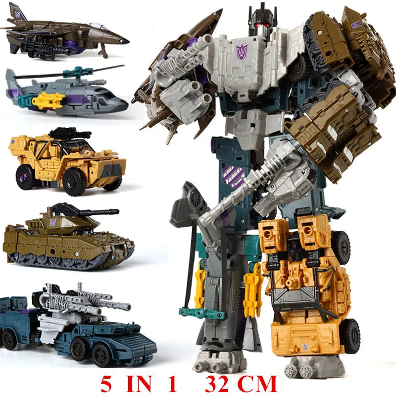 Haizhixing 5-in-1 Transformation Robot - Bruticus, Devastator, Superion ja Defensor